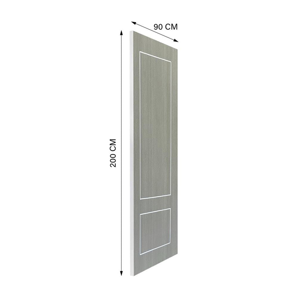 ประตูภายใน UPVC ไม่เจาะลูกบิด NAPA UA13 90x200 ซม. สีเทาลายไม้
