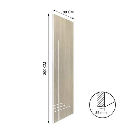 ประตูภายใน UPVC ไม่เจาะลูกบิด NAPA UA12 80x200 ซม. สีน้ำตาลเข้มลายไม้_4