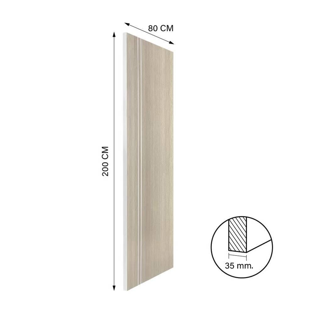 ประตูภายใน UPVC ไม่เจาะลูกบิด NAPA UA3 80x200 ซม. สีน้ำตาลเข้มลายไม้