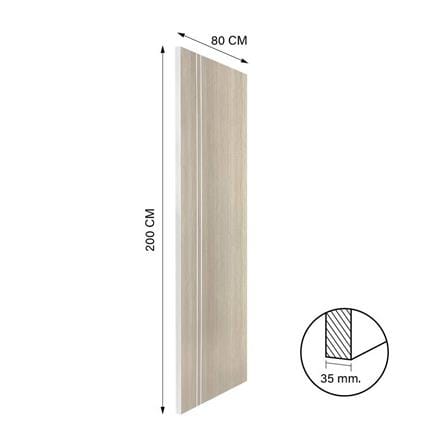 ประตูภายใน UPVC ไม่เจาะลูกบิด NAPA UA3 80x200 ซม. สีน้ำตาลเข้มลายไม้_4
