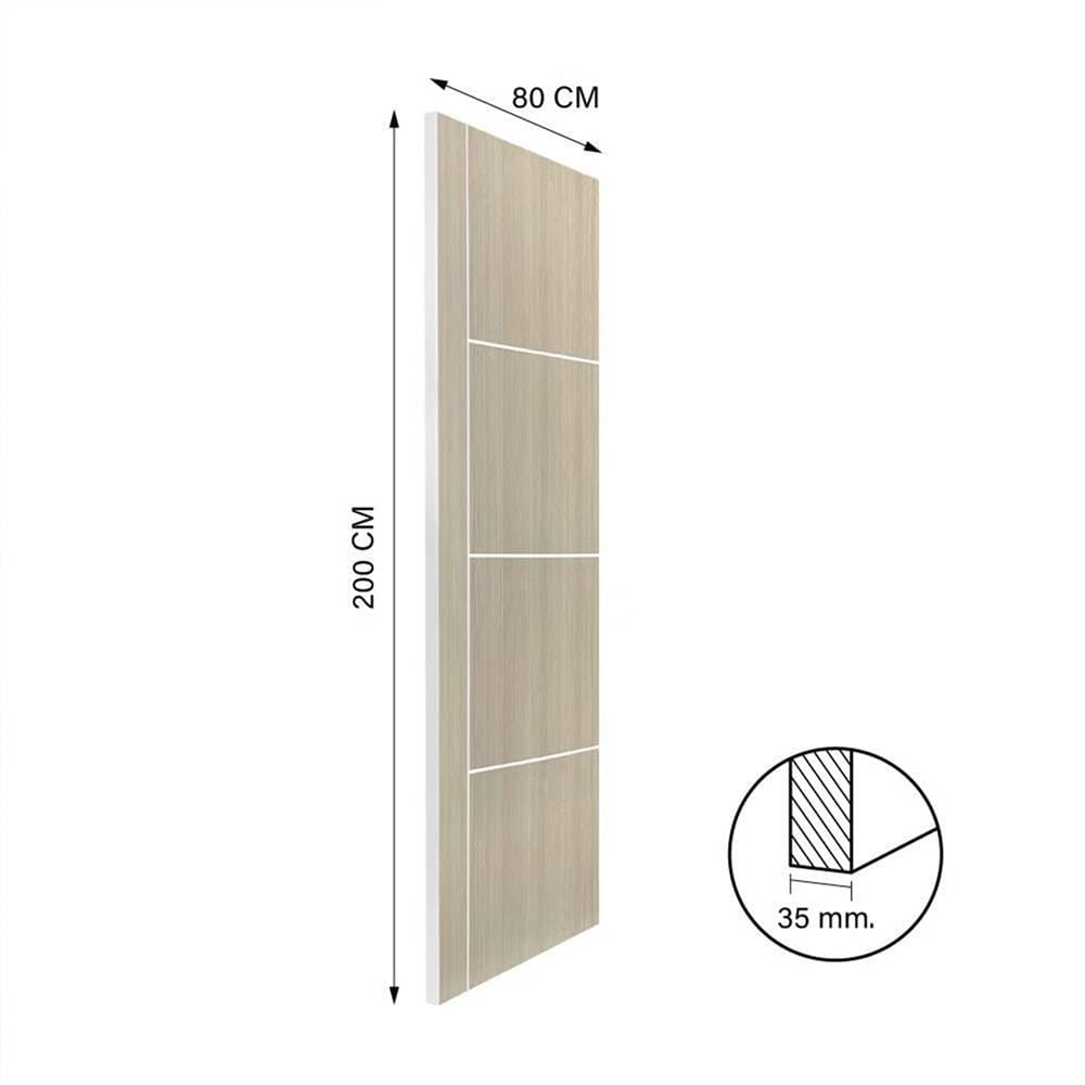 ประตูภายใน UPVC ไม่เจาะลูกบิด NAPA UA24 80x200 ซม. สีน้ำตาลเข้มลายไม้