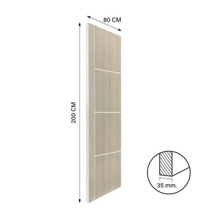 ประตูภายใน UPVC ไม่เจาะลูกบิด NAPA UA24 80x200 ซม. สีน้ำตาลเข้มลายไม้_4