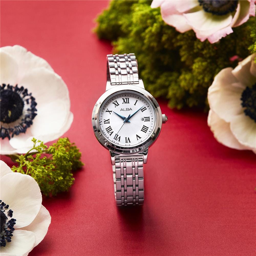 นาฬิกาข้อมือผู้หญิง ALBA รุ่น CASUAL AH7EB7X ขนาด 30 มม. สีขาว
