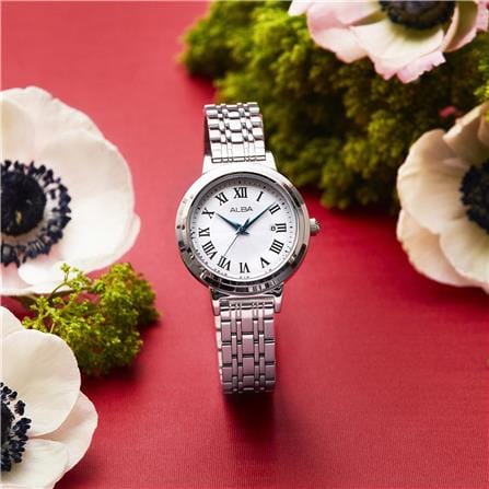 นาฬิกาข้อมือผู้หญิง ALBA รุ่น CASUAL AH7EB7X ขนาด 30 มม. สีขาว_3