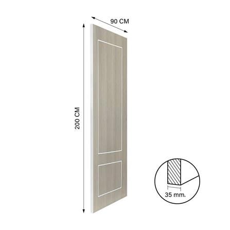 ประตูภายใน UPVC ไม่เจาะลูกบิด NAPA UA13 90x200 ซม. สีน้ำตาลเข้มลายไม้_4