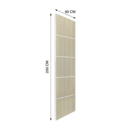 ประตูภายใน UPVC ไม่เจาะลูกบิด NAPA UA5 90x200 ซม. สีน้ำตาลเข้มลายไม้_4