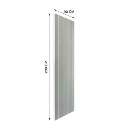 ประตูภายใน UPVC ไม่เจาะลูกบิด NAPA UA2 90x200 ซม. สีเทาลายไม้_4