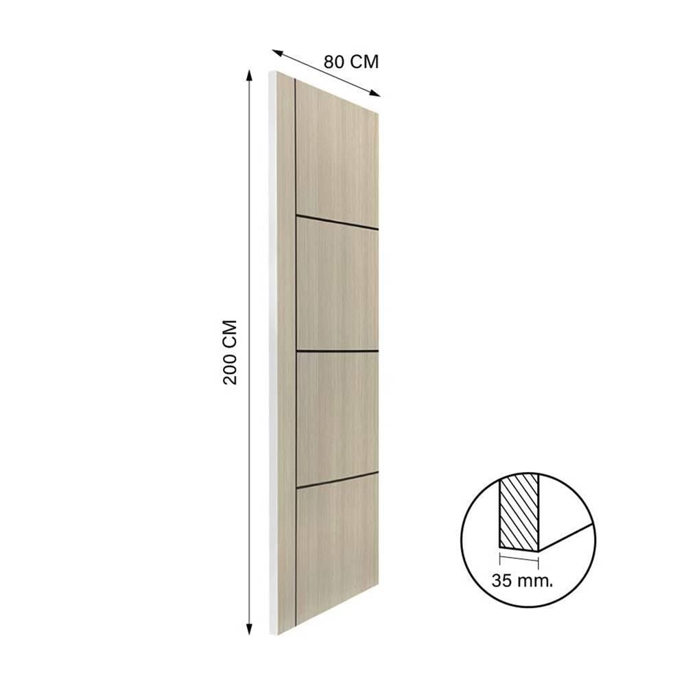 ประตูภายใน UPVC ไม่เจาะลูกบิด NAPA UA24B 80x200 ซม. สีน้ำตาลเข้มลายไม้