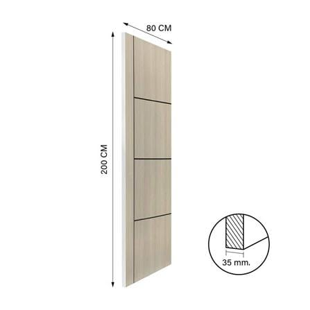 ประตูภายใน UPVC ไม่เจาะลูกบิด NAPA UA24B 80x200 ซม. สีน้ำตาลเข้มลายไม้_4