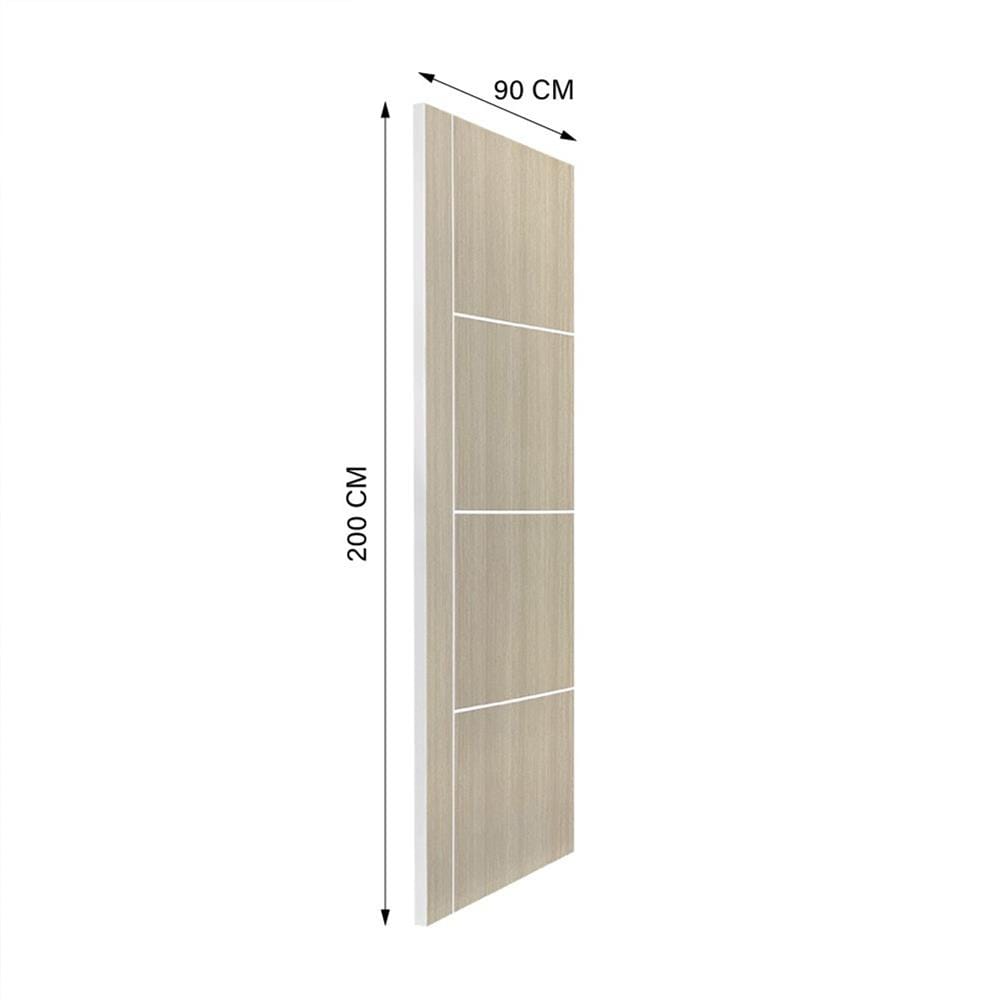 ประตูภายใน UPVC ไม่เจาะลูกบิด NAPA UA24 90x200 ซม. สีน้ำตาลเข้มลายไม้
