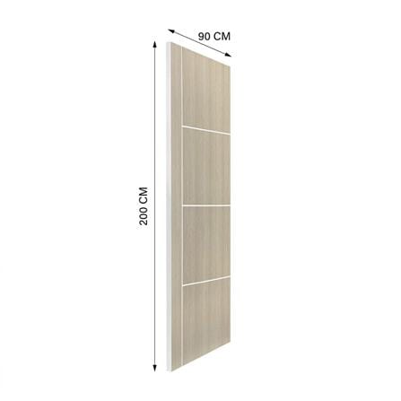 ประตูภายใน UPVC ไม่เจาะลูกบิด NAPA UA24 90x200 ซม. สีน้ำตาลเข้มลายไม้_4
