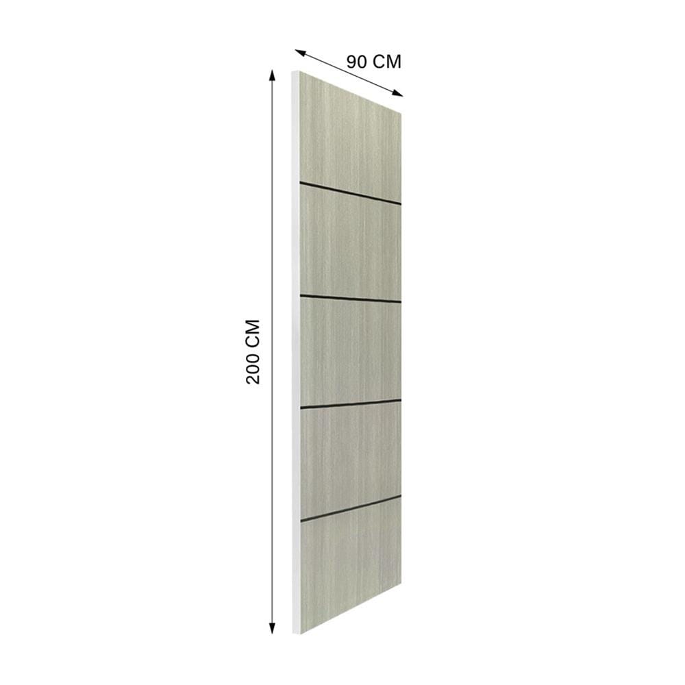 ประตูภายใน UPVC ไม่เจาะลูกบิด NAPA UA5B 90x200 ซม. สีเทาลายไม้