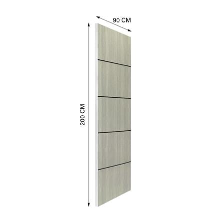 ประตูภายใน UPVC ไม่เจาะลูกบิด NAPA UA5B 90x200 ซม. สีเทาลายไม้_4