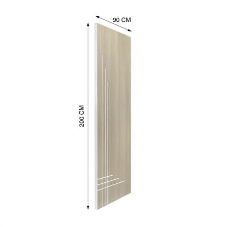 ประตูภายใน UPVC ไม่เจาะลูกบิด NAPA UA12 90x200 ซม. สีน้ำตาลเข้มลายไม้_4