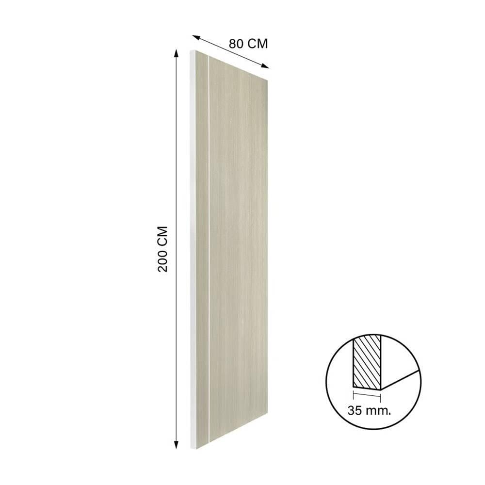 ประตูภายใน UPVC ไม่เจาะลูกบิด NAPA UA2 80x200 ซม. สีน้ำตาลเข้มลายไม้