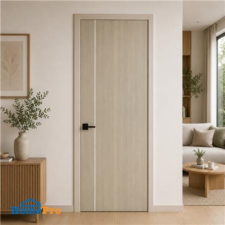 ประตูภายใน UPVC ไม่เจาะลูกบิด NAPA UA2 80x200 ซม. สีน้ำตาลเข้มลายไม้_3