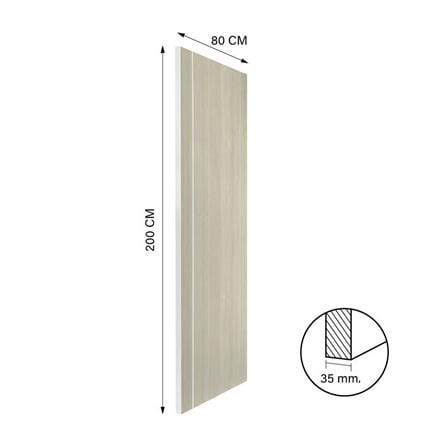ประตูภายใน UPVC ไม่เจาะลูกบิด NAPA UA2 80x200 ซม. สีน้ำตาลเข้มลายไม้_4