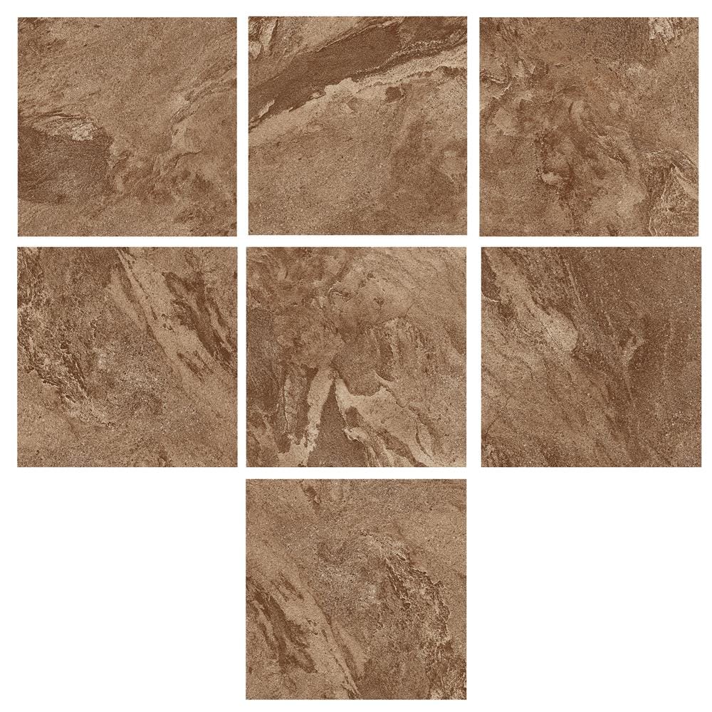 กระเบื้องพื้นพอร์ซเลน 16x16 นิ้ว COTTO บี ร็อค น้ำตาล PM 0.96 ตร.ม.