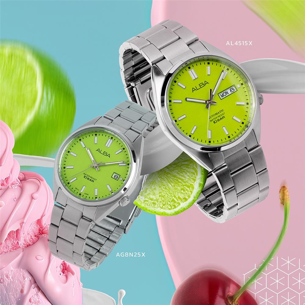 นาฬิกาข้อมือผู้ชาย ALBA รุ่น GELATO AL4515X ขนาด 41 มม. สีเขียว