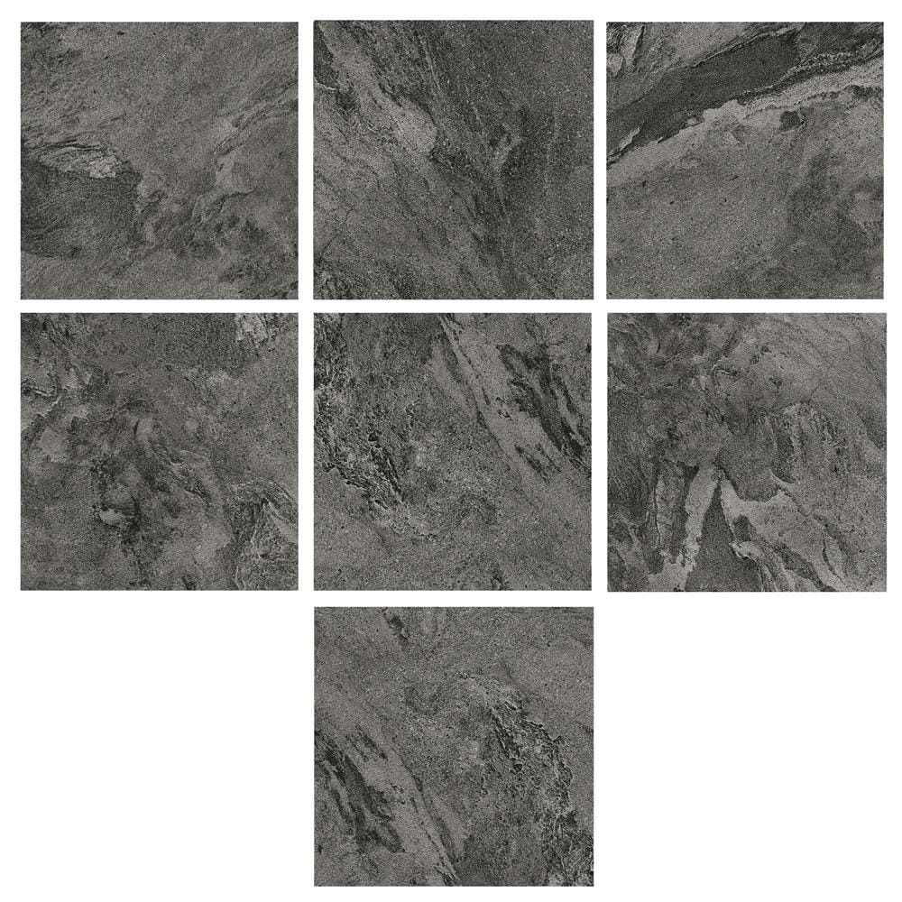 กระเบื้องพื้นพอร์ซเลน 16x16 นิ้ว COTTO บี ร็อค ดำ PM 0.96 ตร.ม.