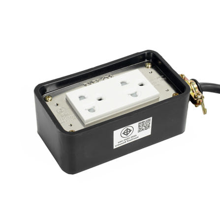 บล็อคยาง 2x4 พร้อมสาย VCT 3x1.5 2 ช่อง ELECKTA 10 เมตร_1