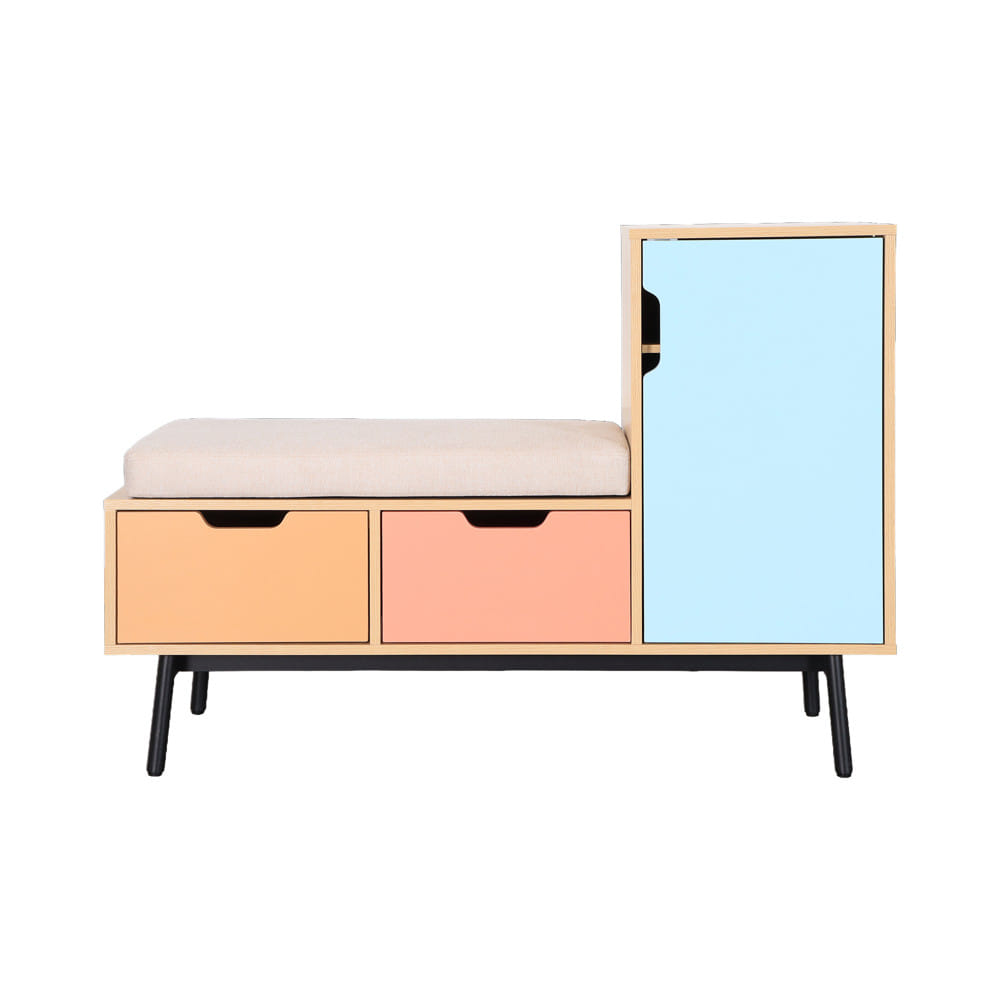 ตู้วางรองเท้า FURDINI CUBE-A 114 ซม. สีส้ม/ชมพู/ฟ้า