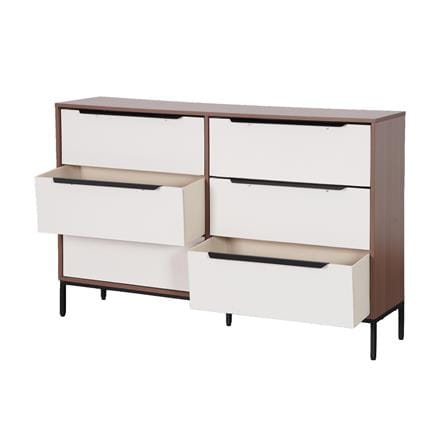 ตู้ลิ้นชัก 6 ลิ้นชัก FURDINI STOREX 117.7 ซม. สีวอลนัท/ขาว_2