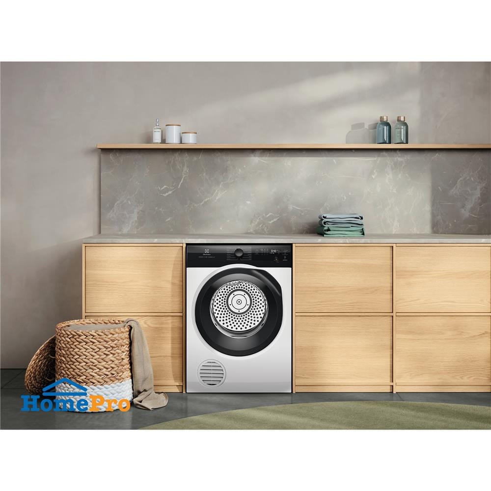 เครื่องอบผ้าฝาหน้าพร้อมขาตั้ง ELECTROLUX EDV804H3EC 8 กก. VENTING สีขาว