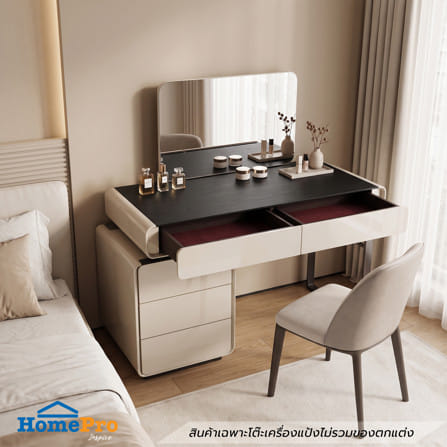 โต๊ะเครื่องแป้ง BENETTA SIENA 120 ซม. สีเทา/ดำ_5