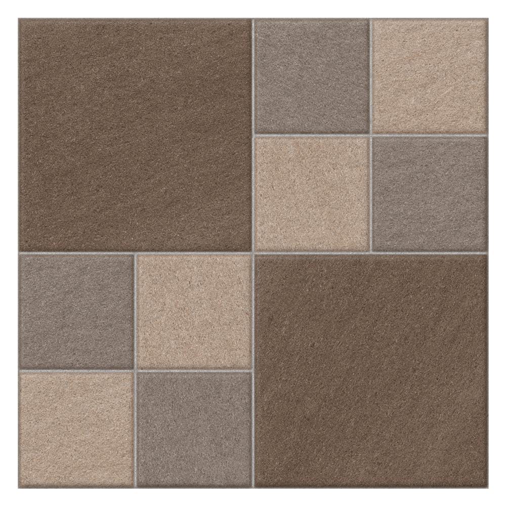 กระเบื้องพื้น 16x16 นิ้ว SOSUCO เนเจอร์ คิวบ์ น้ำตาล A 0.96 ตร.ม