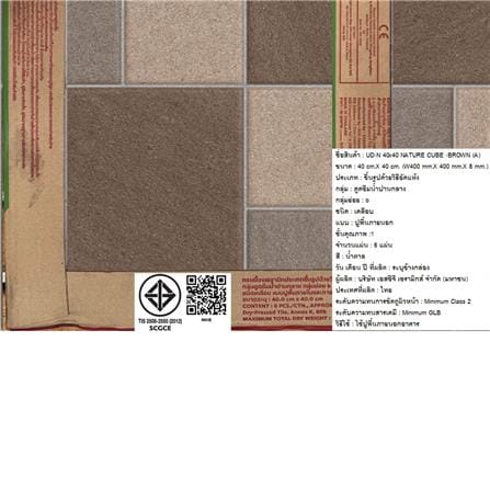 กระเบื้องพื้น 16x16 นิ้ว SOSUCO เนเจอร์ คิวบ์ น้ำตาล A 0.96 ตร.ม_3