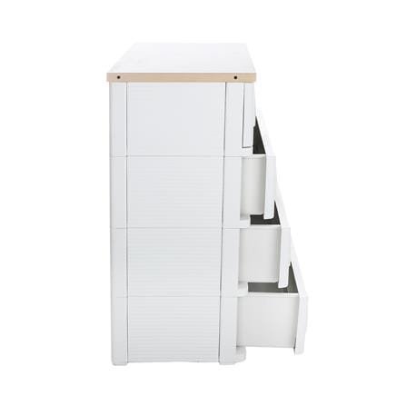 ตู้ลิ้นชัก 4 ชั้น STACKO SUMO-WOOD TOP 62x40x90 ซม. สีขาว_1