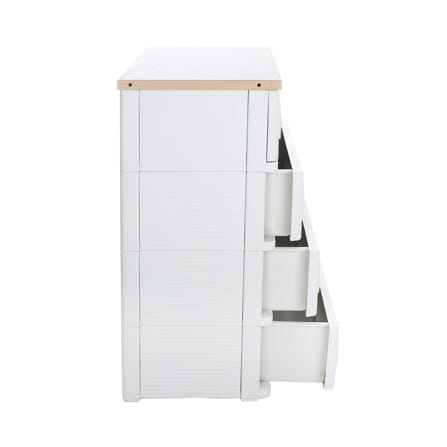 ตู้ลิ้นชัก 4 ชั้น STACKO SUMO-WOOD TOP 62x40x90 ซม. สีขาว_1