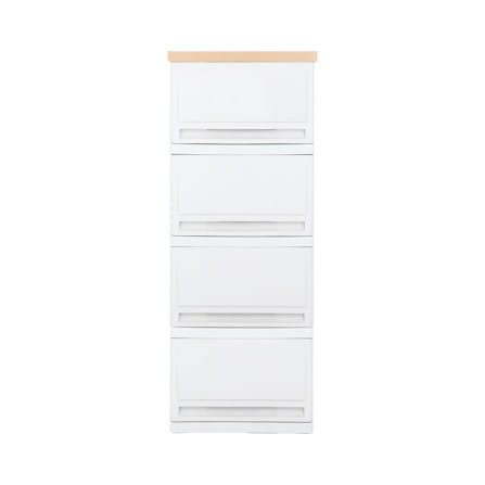 ตู้ลิ้นชัก 4 ชั้น STACKO SUMO-WOOD TOP 32x40x90 ซม. สีขาว_1