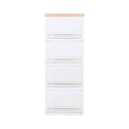 ตู้ลิ้นชัก 4 ชั้น STACKO SUMO-WOOD TOP 32x40x90 ซม. สีขาว_2