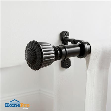 รางเหล็ก ยืดหด HOME LIVING STYLE FLOWER 110-200 ซม. 25 มม. สีดำ_1