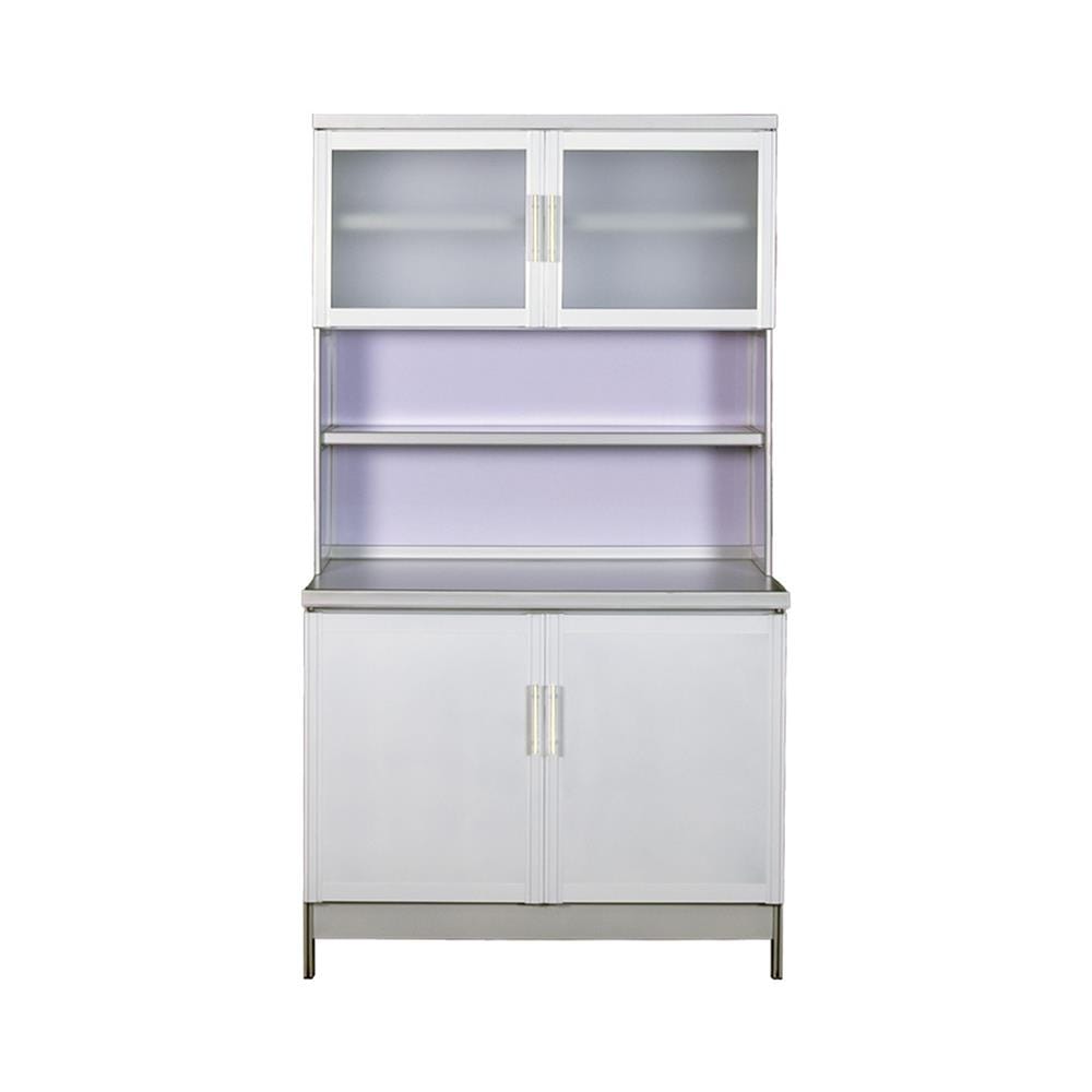 ครัวอะลูมิเนียมสำเร็จรูป ท็อปเรียบ 3MITI INFINICE FF 100 ซม. สีขาว