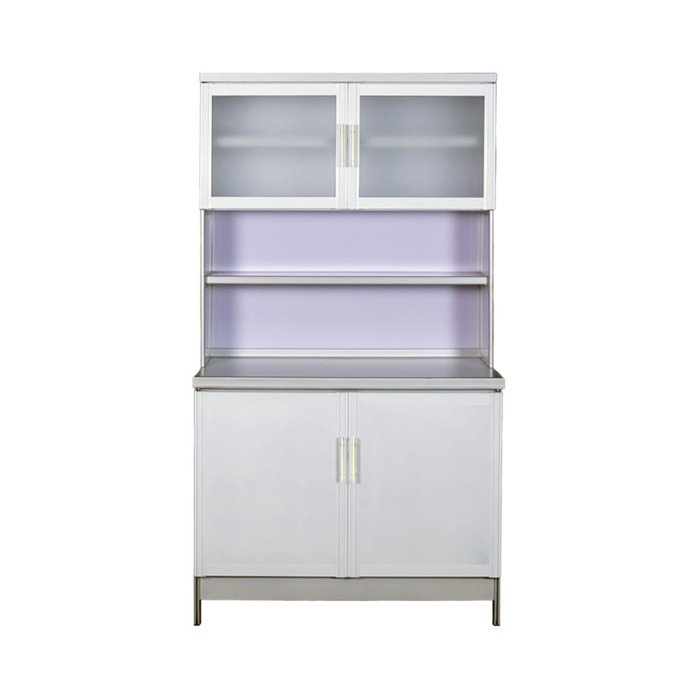 ครัวอะลูมิเนียมสำเร็จรูป ท็อปเรียบ 3MITI INFINICE FF 100 ซม. สีขาว