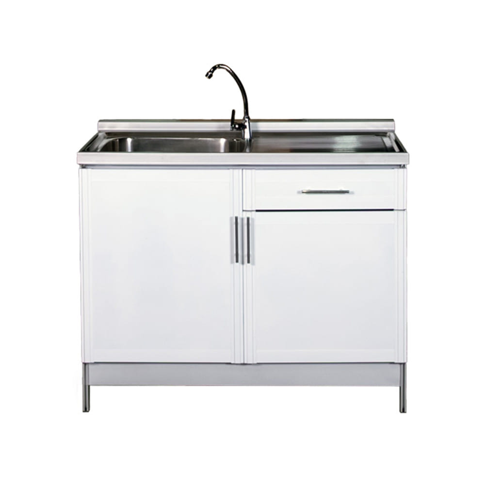 ตู้ตั้งพื้นท็อปซิงค์ 3MITI INFINICE LH+ 100 ซม. สีขาว