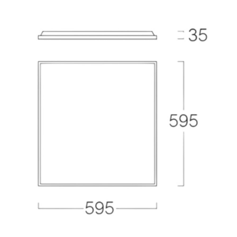 โคมฝังฝ้า LED LUMAX ERBPL 40 วัตต์ 60x60 ซม. COOL WHITE