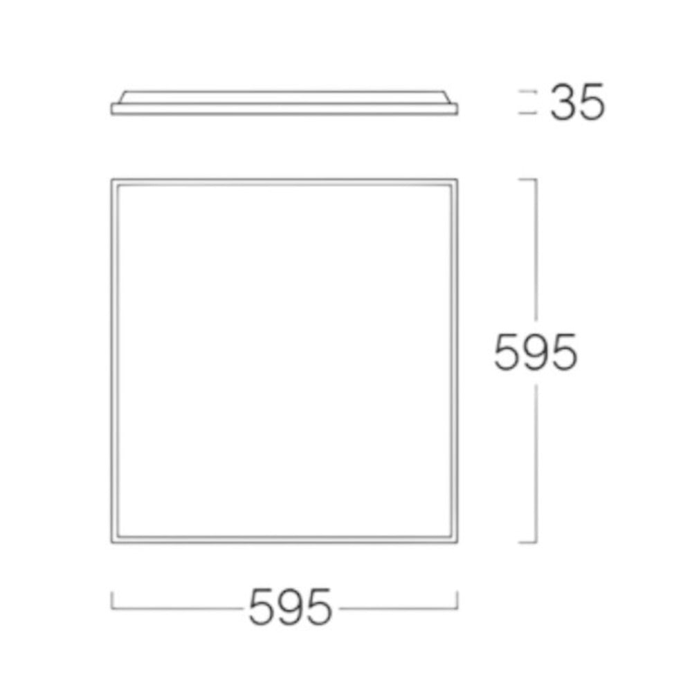 โคมฝังฝ้า LED LUMAX ERBPL 40 วัตต์ 60x60 ซม. COOL WHITE