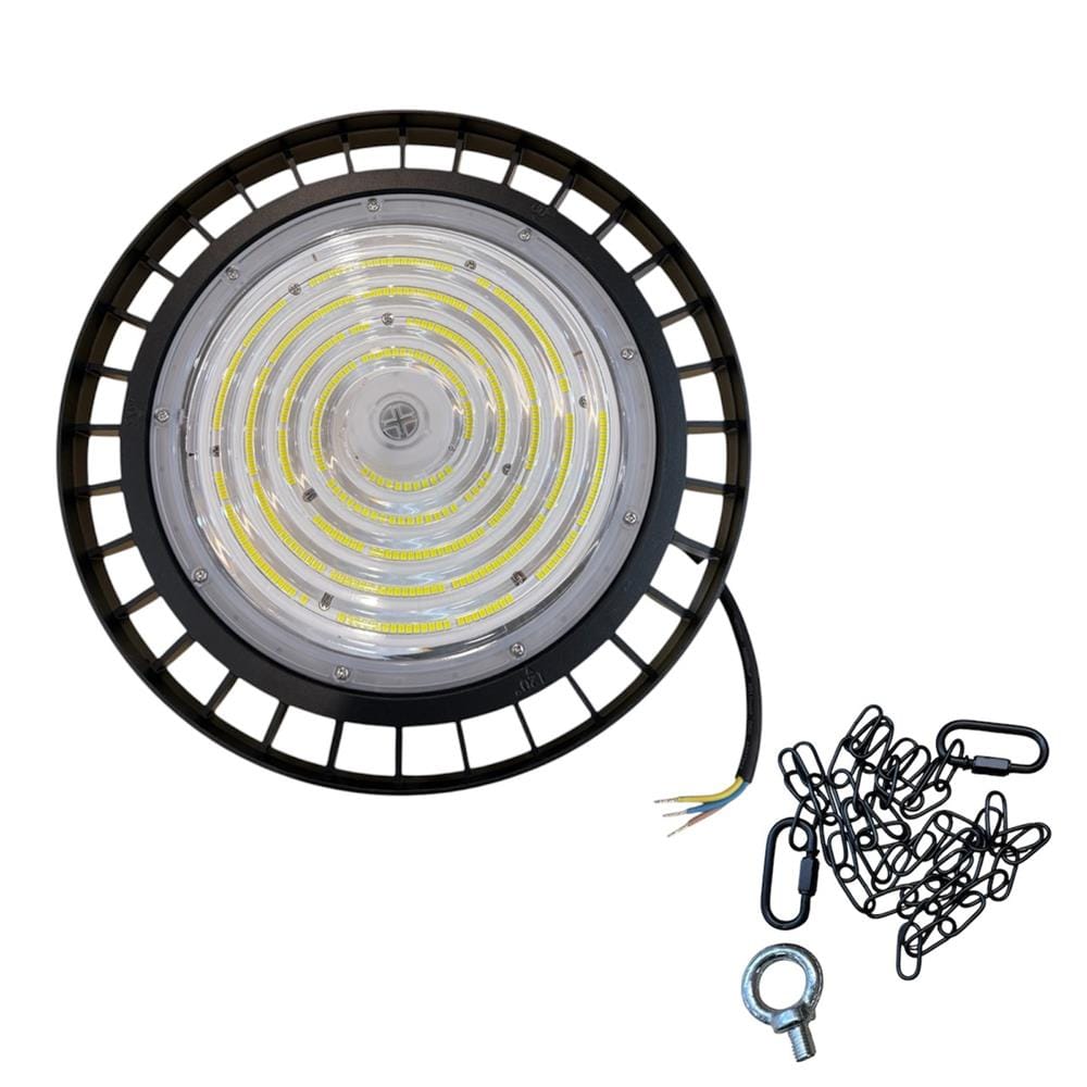 โคมไฮเบย์ LED SYLVANIA DACO DISC SPIN 200 วัตต์ DAYLIGHT สีดำ