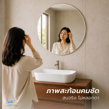 กระจกเงาเรียบ กลม MOYA HLP004 60x60 ซม._4