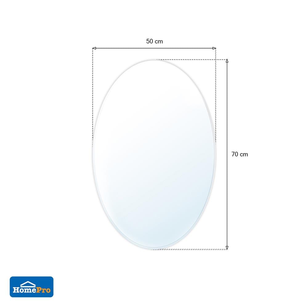 กระจกเงาเรียบ วงรี MOYA HLP006 50x70 ซม.