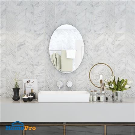 กระจกเงาเรียบ วงรี MOYA HLP006 50x70 ซม._3