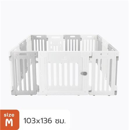 คอกสุนัข HOSTTAIL PET HOME ไซซ์ M สีเทา/ขาว_1