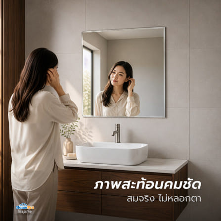 กระจกเงาเรียบ สี่เหลี่ยม MOYA HLP002 60x60 ซม._5