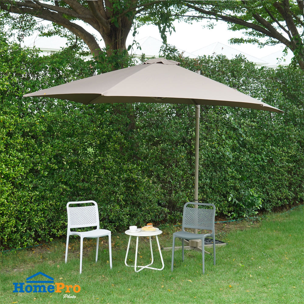 ร่มสนามตัวแอล SPRING SUN BRELLA สีน้ำตาล