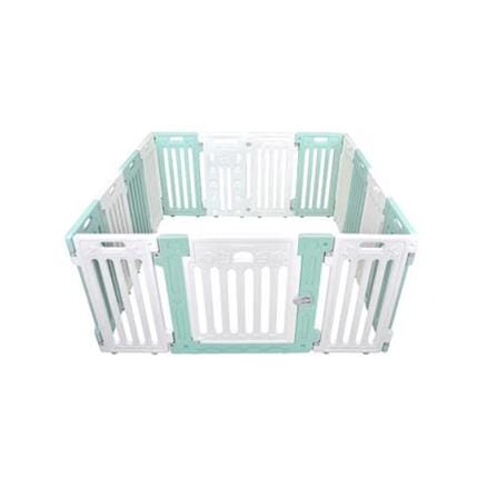 คอกสุนัข HOSTTAIL PET HOME ไซซ์ M สีเขียว/ขาว_1