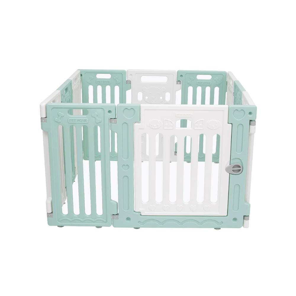 คอกสุนัข HOSTTAIL PET HOME ไซซ์ S สีเขียว/ขาว